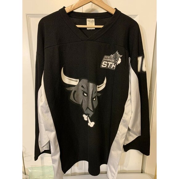 SAN ANTONIO 2010-2011 RAMPAGE STH AK HOCKEY TEAM JERSEY MENS Sz‎ L Black White - Picture 4 of 10